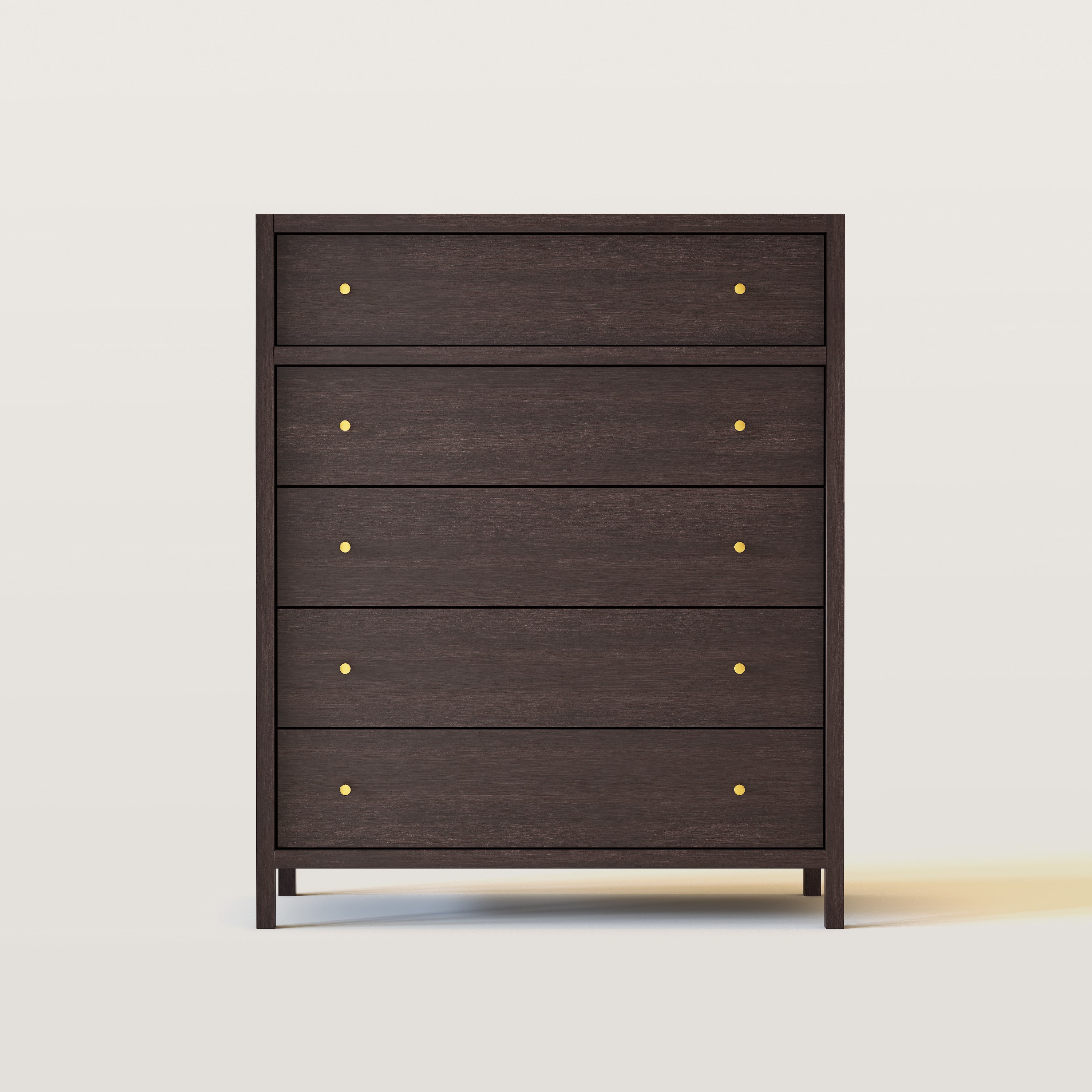 42in Mid-Century Wood Dresser Chest of Drawers