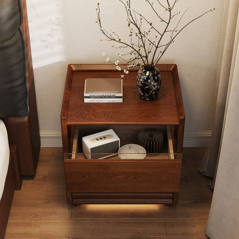2-Drawer Bedroom Nightstand With LED Lighting
