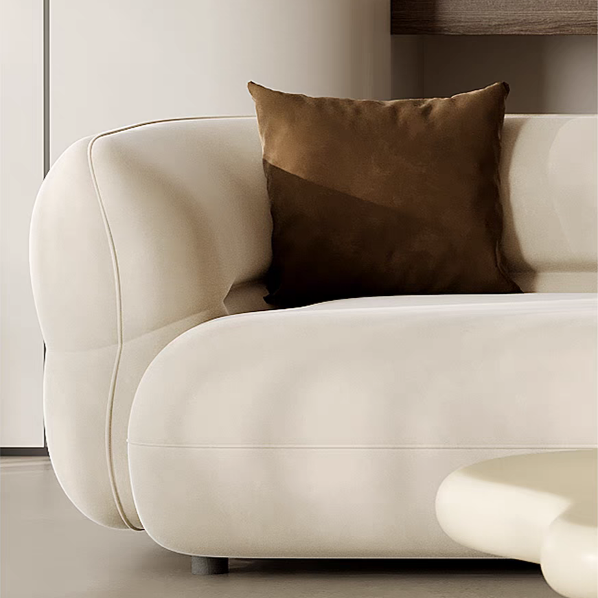 Deep Seat Minimalist Curved Sofa Sectional Couch