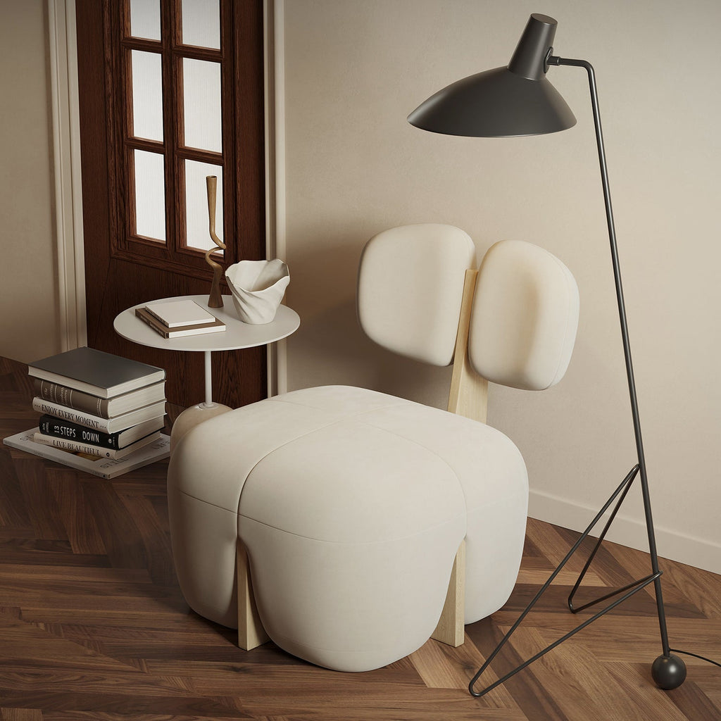 Minimalist Wabi-sabi Cream Style Single Sofa Chair