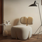 Minimalist Wabi-sabi Cream Style Single Sofa Chair