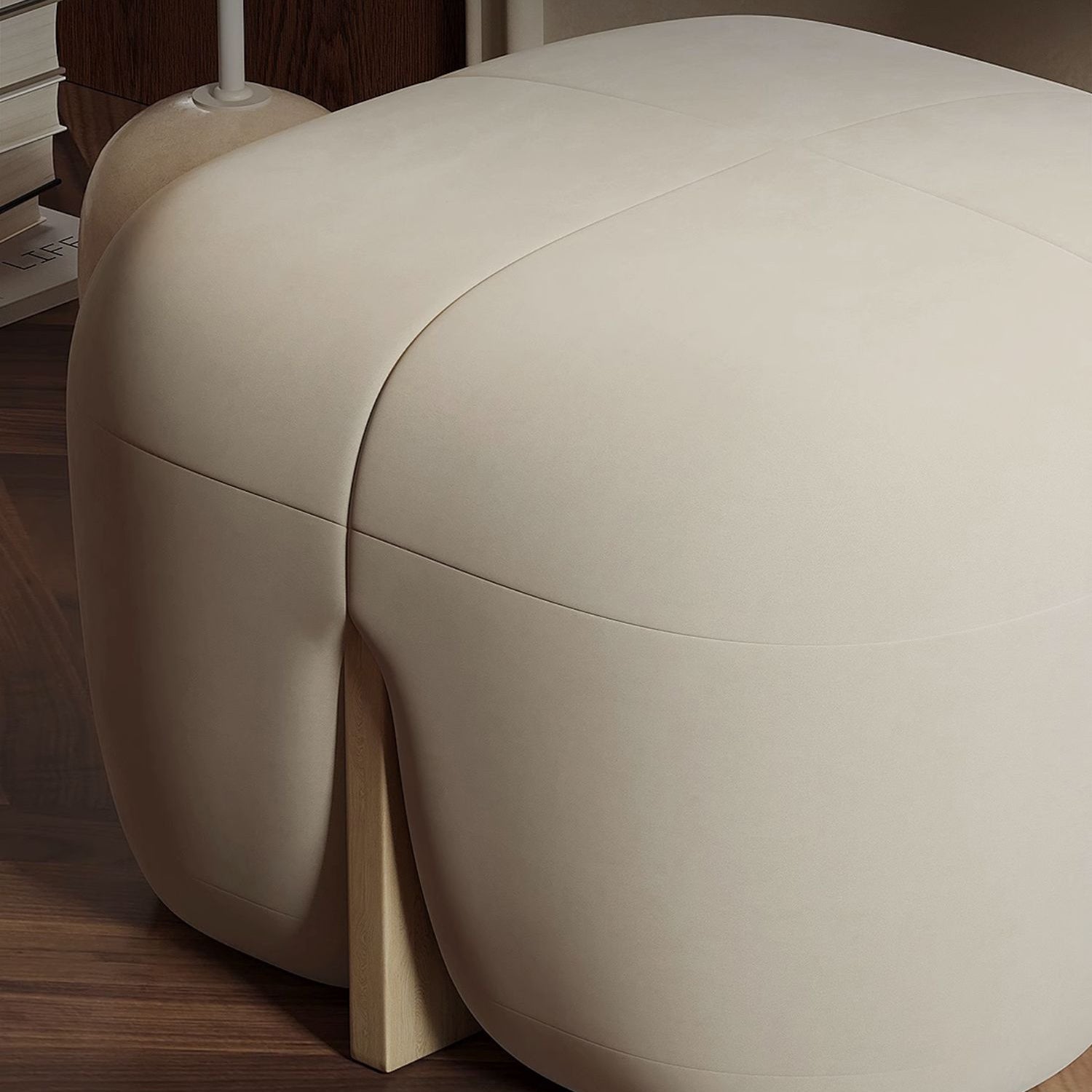 Minimalist Wabi-sabi Cream Style Single Sofa Chair