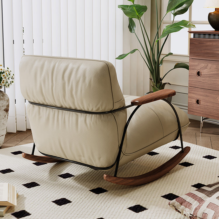 Leather Rocking Chair Lazy Rocker Recliner Lounge Sofa