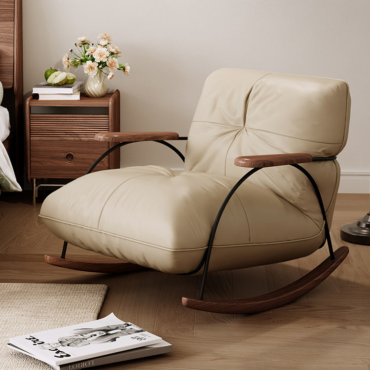 Leather Rocking Chair Lazy Rocker Recliner Lounge Sofa