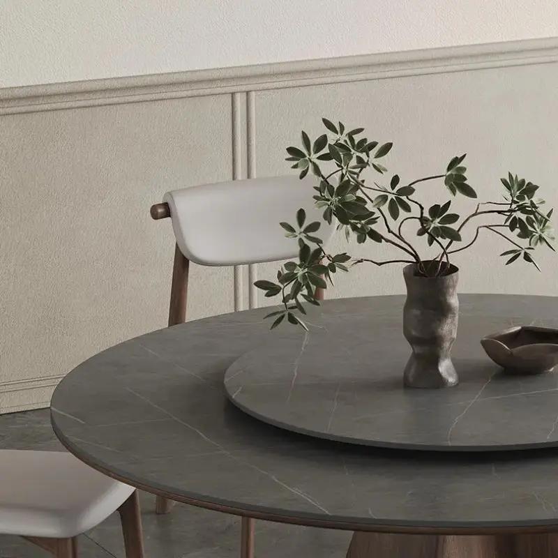 59'' Lazy Susan Dining Table with Turntable Centerpiece Tabletop