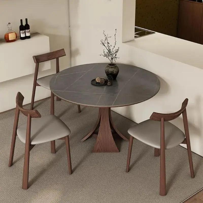 47'' Round Pedestal Dining Table for 4 Circle Dining Table Set