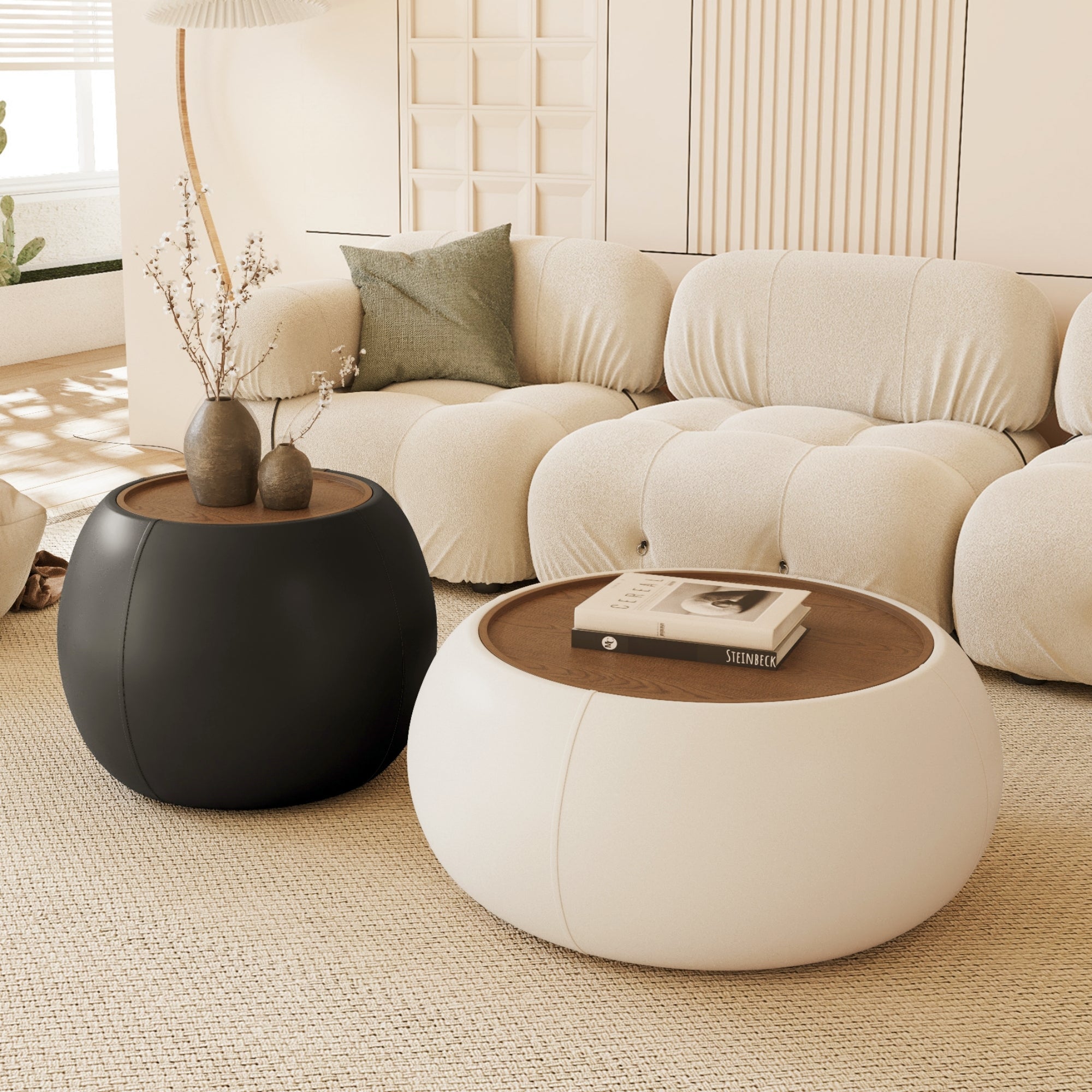 Fabric Fluffy Sofa Minimalist Deep Seat Couches