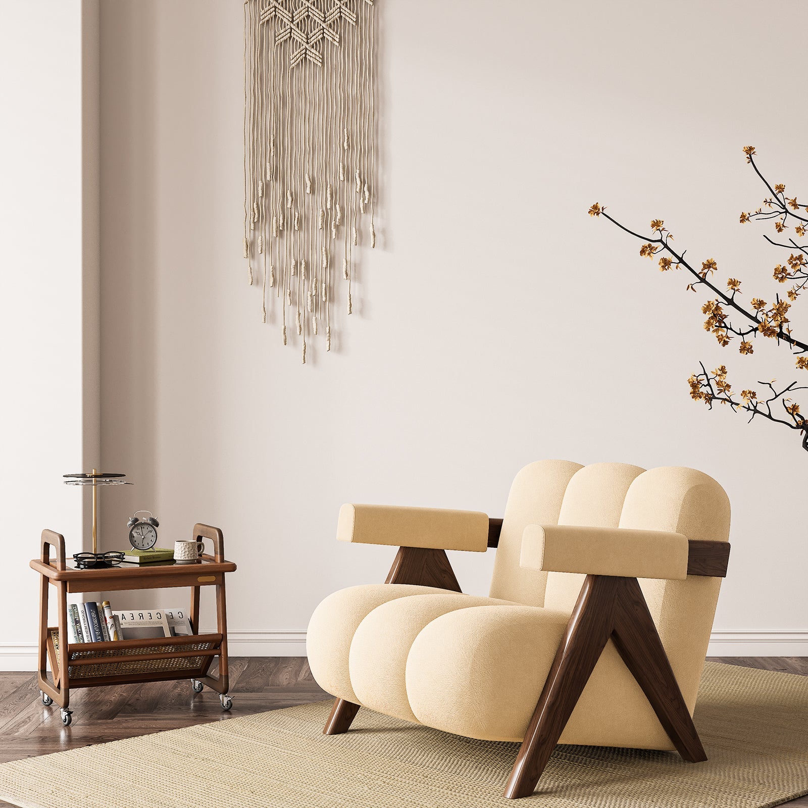 Minimalist Lounge Chair Upholstered Accent Chair