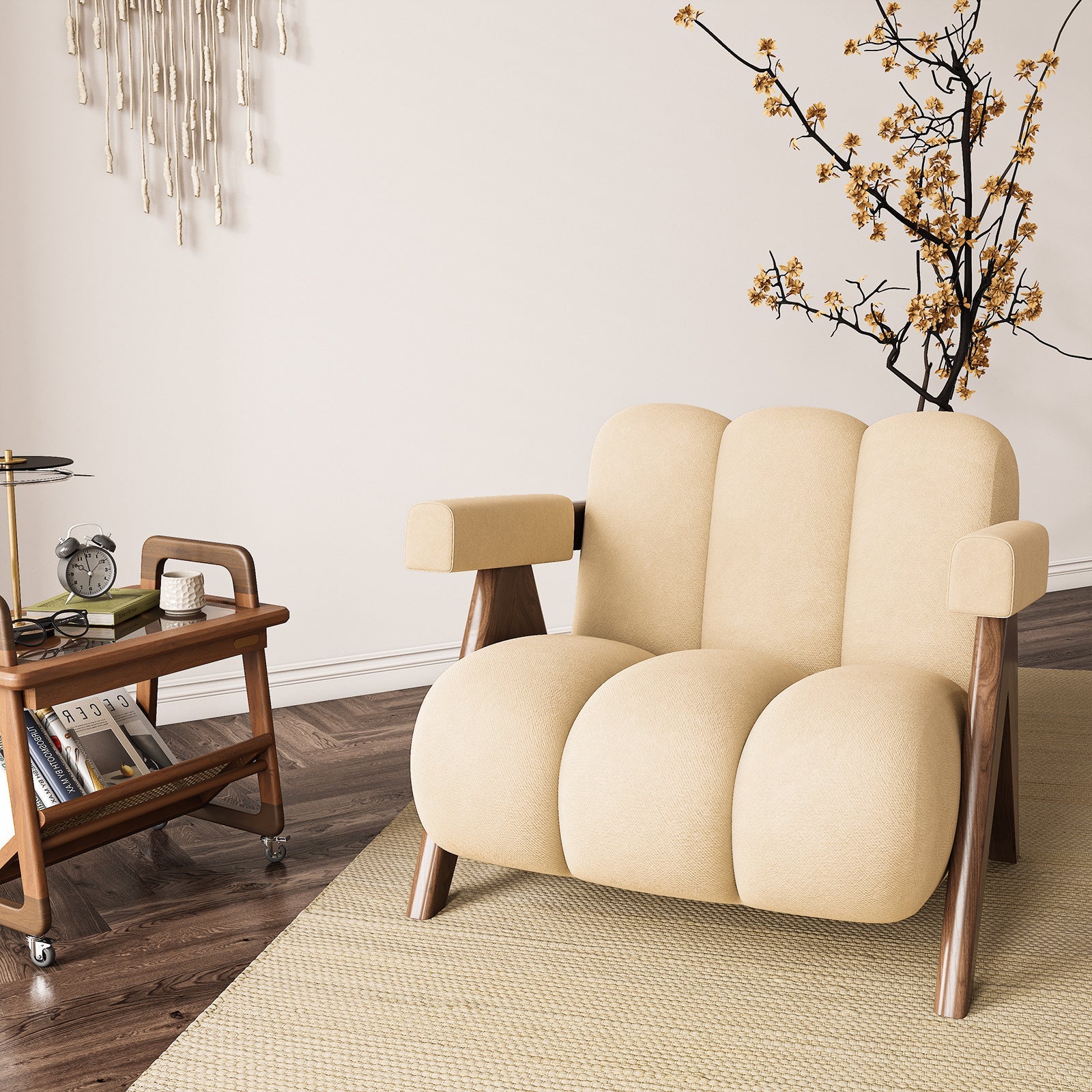 Minimalist Lounge Chair Upholstered Accent Chair