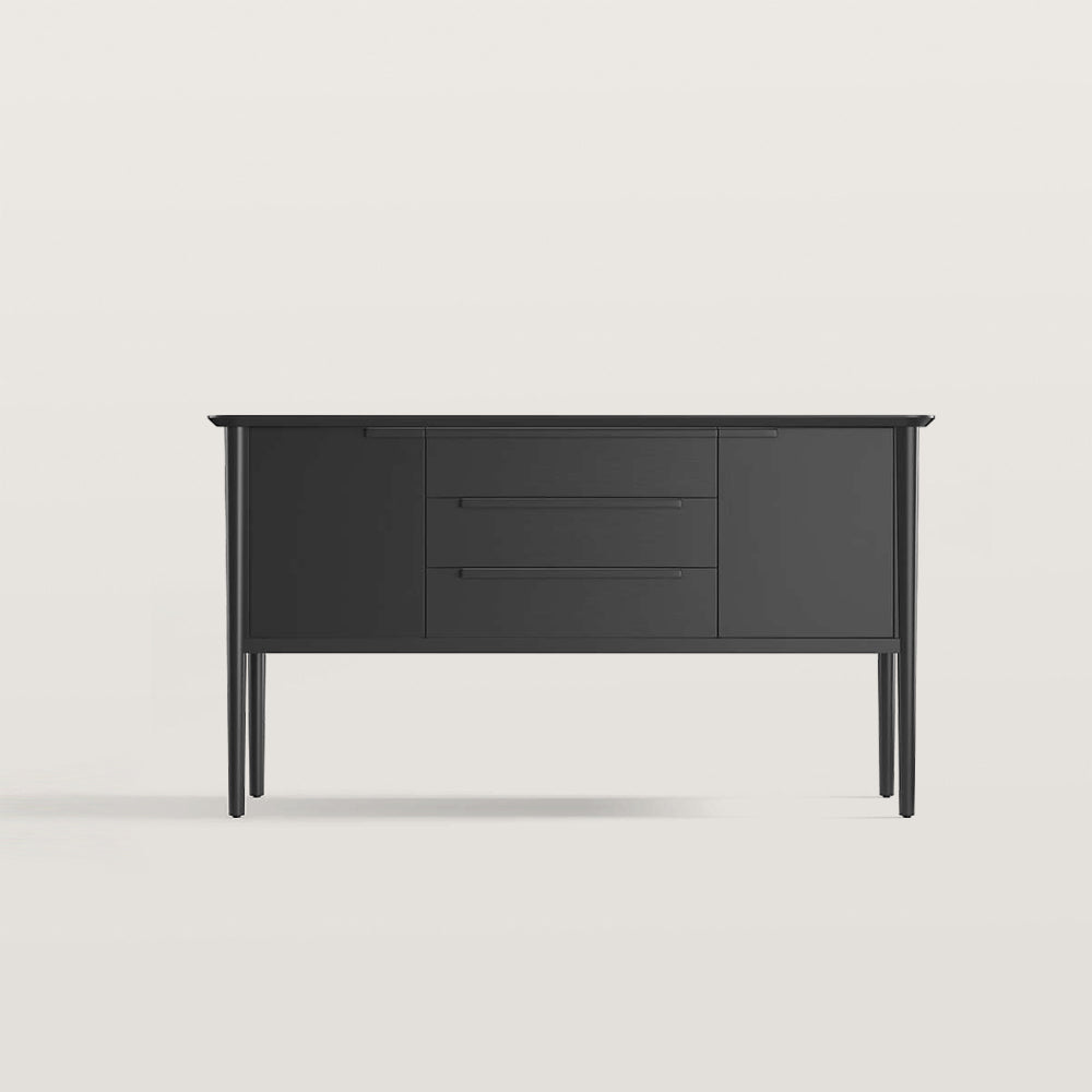 Midcentury Sideboard Buffet with Inlaid Handle