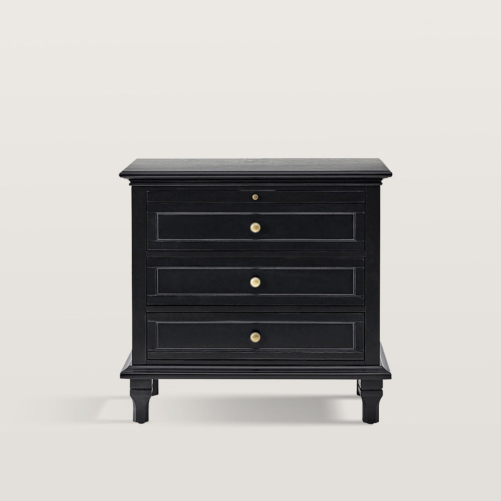3-Drawer Nightstand Cabinet with Built-In Charge Station