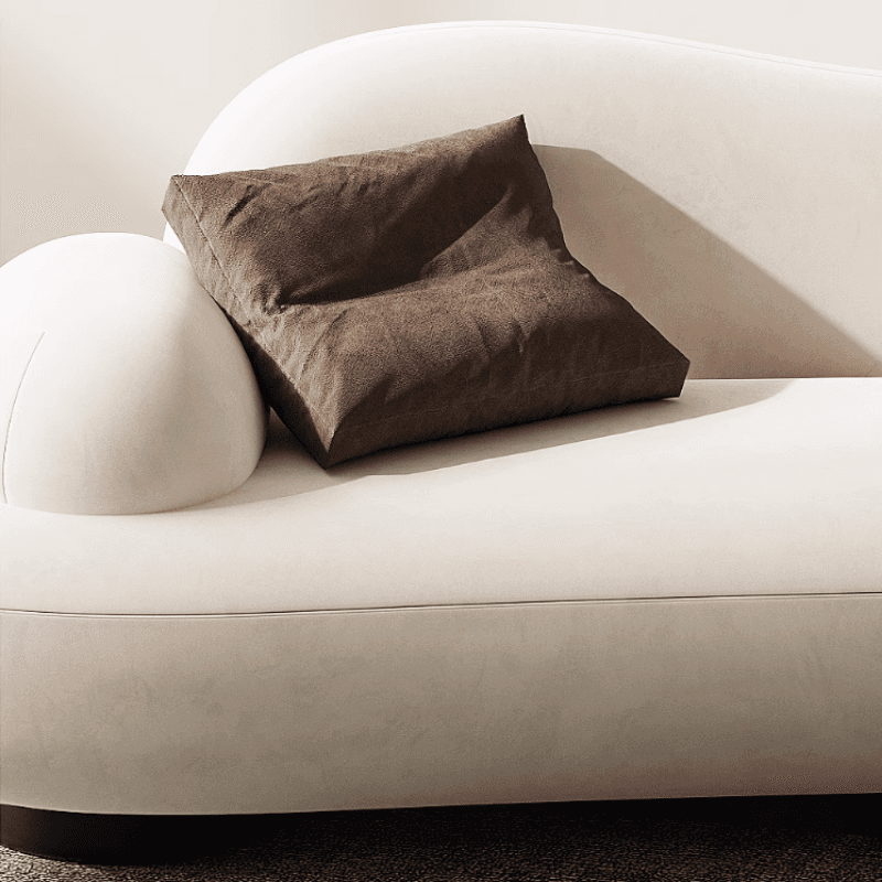 Fabric Curved Living Room Sofa with Corner