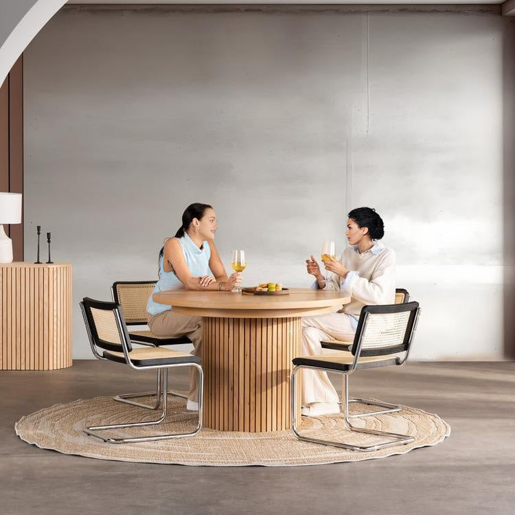 2-10 Person Extendable Dining Table with Storage Cabinet
