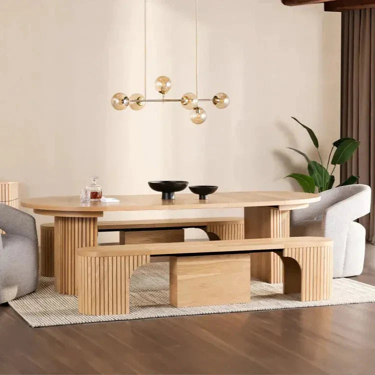 1-4 Person Semi-Circular Arc Corner Extendable Bench