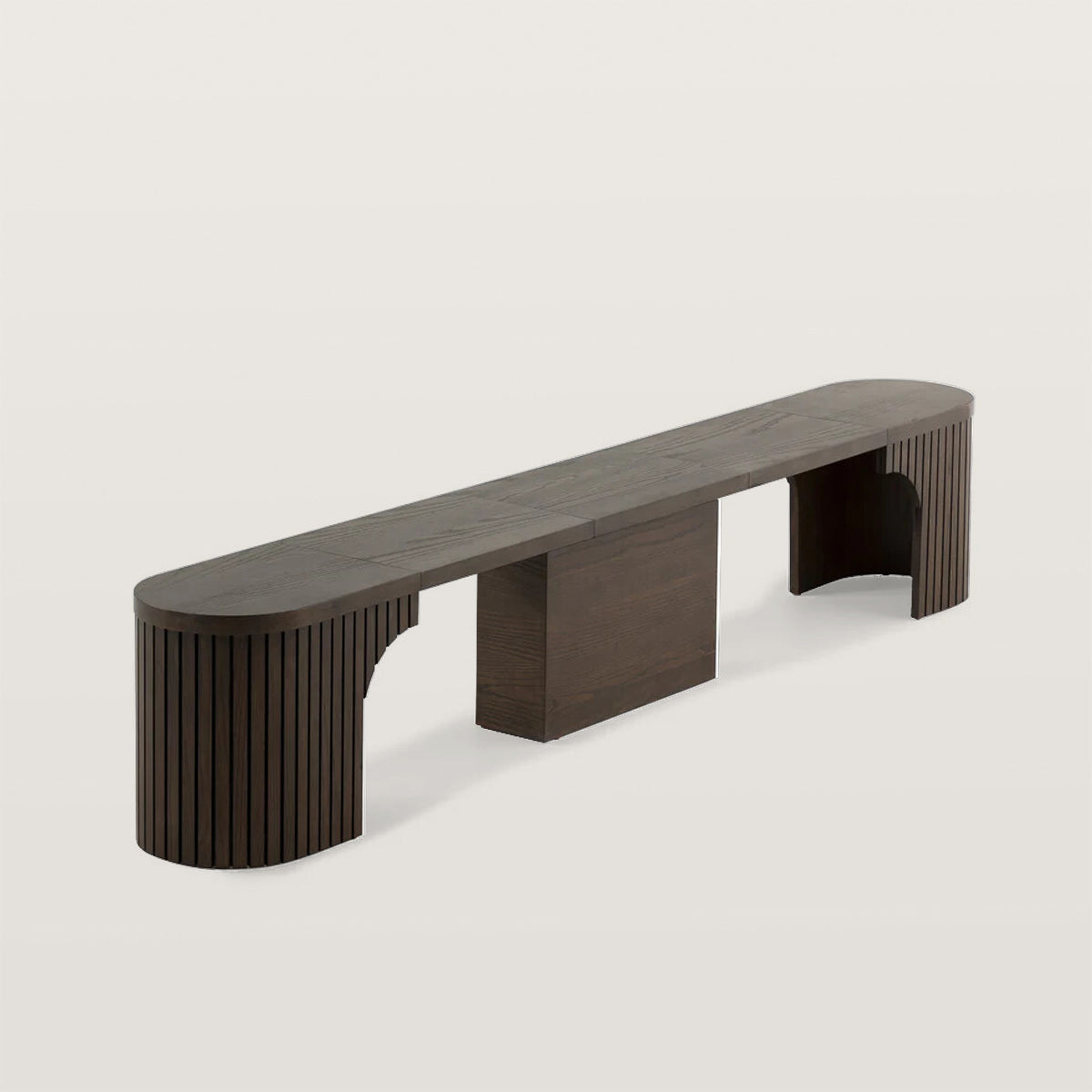 1-4 Person Semi-Circular Arc Corner Extendable Bench