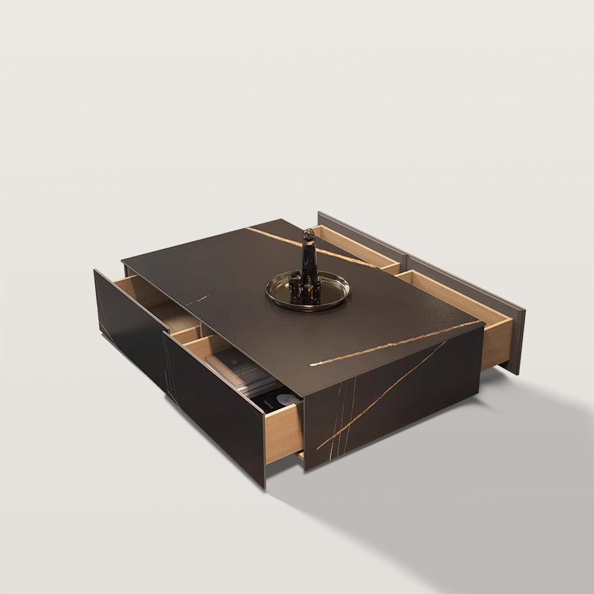 51 inch Rock Coffee Table with Four Drawers