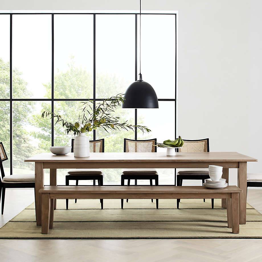 62in Solid Color Wooden Dining Bench