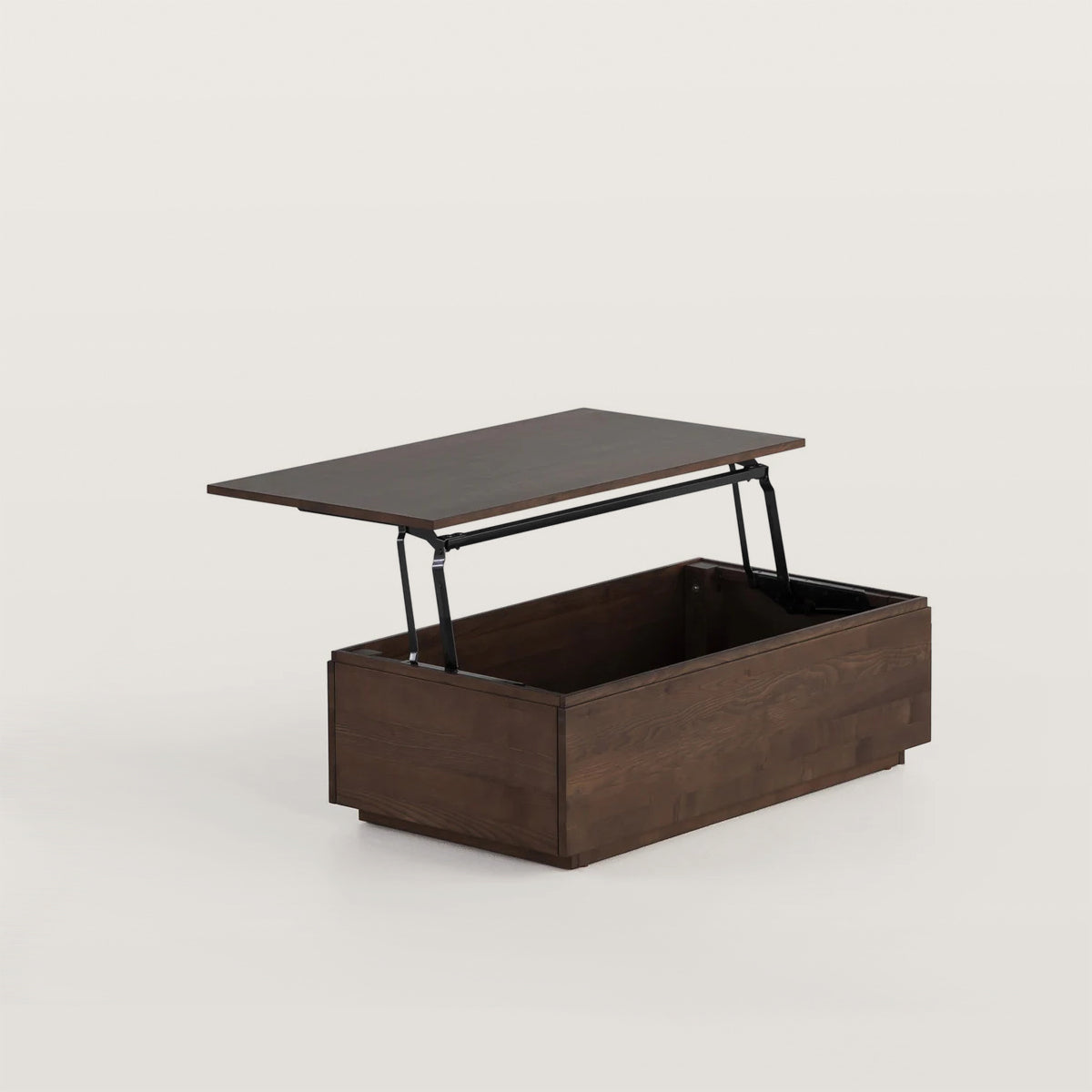 Lift Up Wooden Coffee Table with Storage Space
