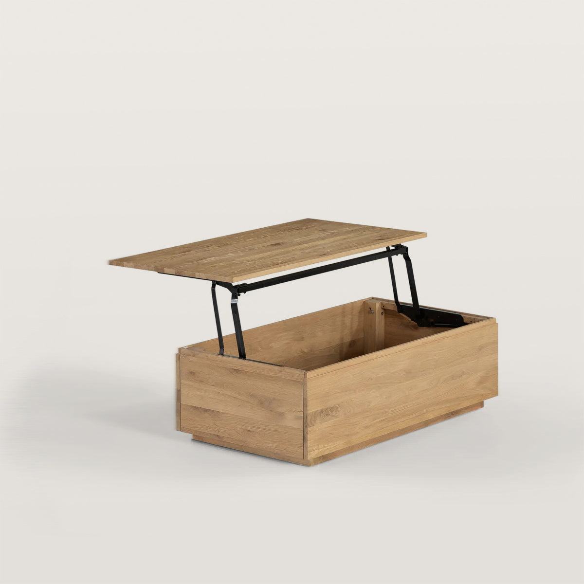 Lift Up Wooden Coffee Table with Storage Space