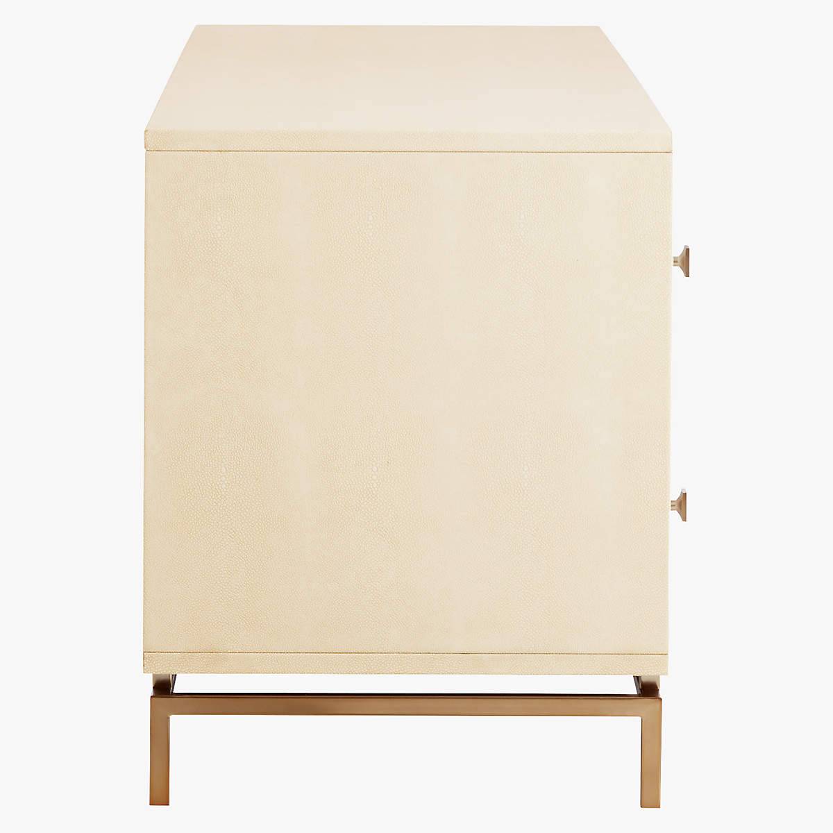 4 Drawer Dresser with Brass Handles And Base