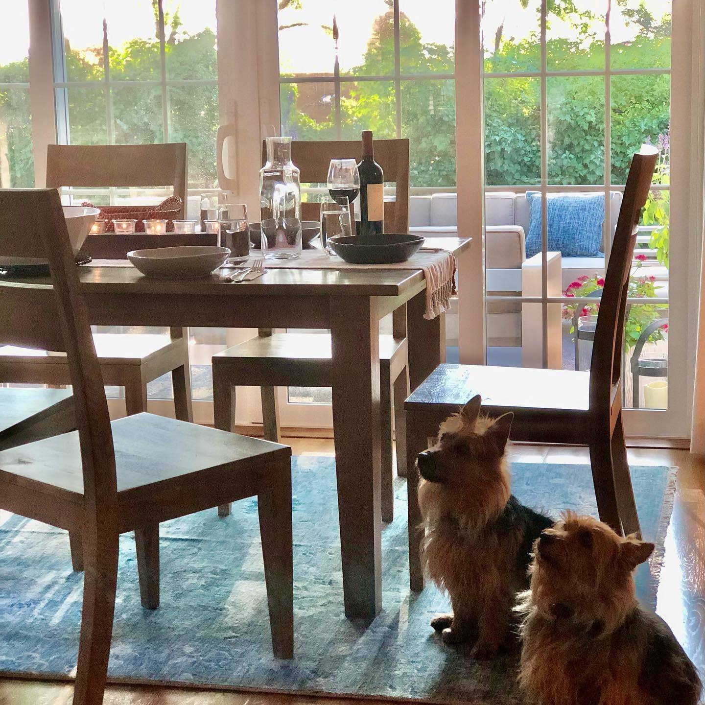 65in Weathered Dining Table with 6 Seats