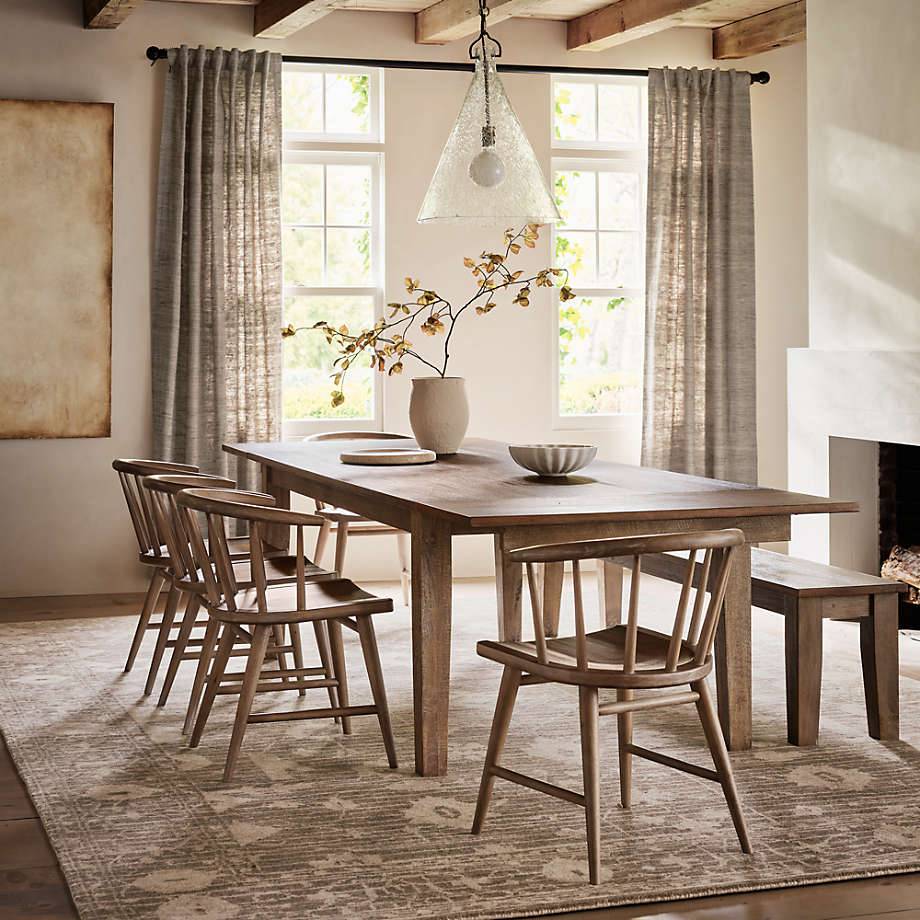 65in Weathered Dining Table with 6 Seats