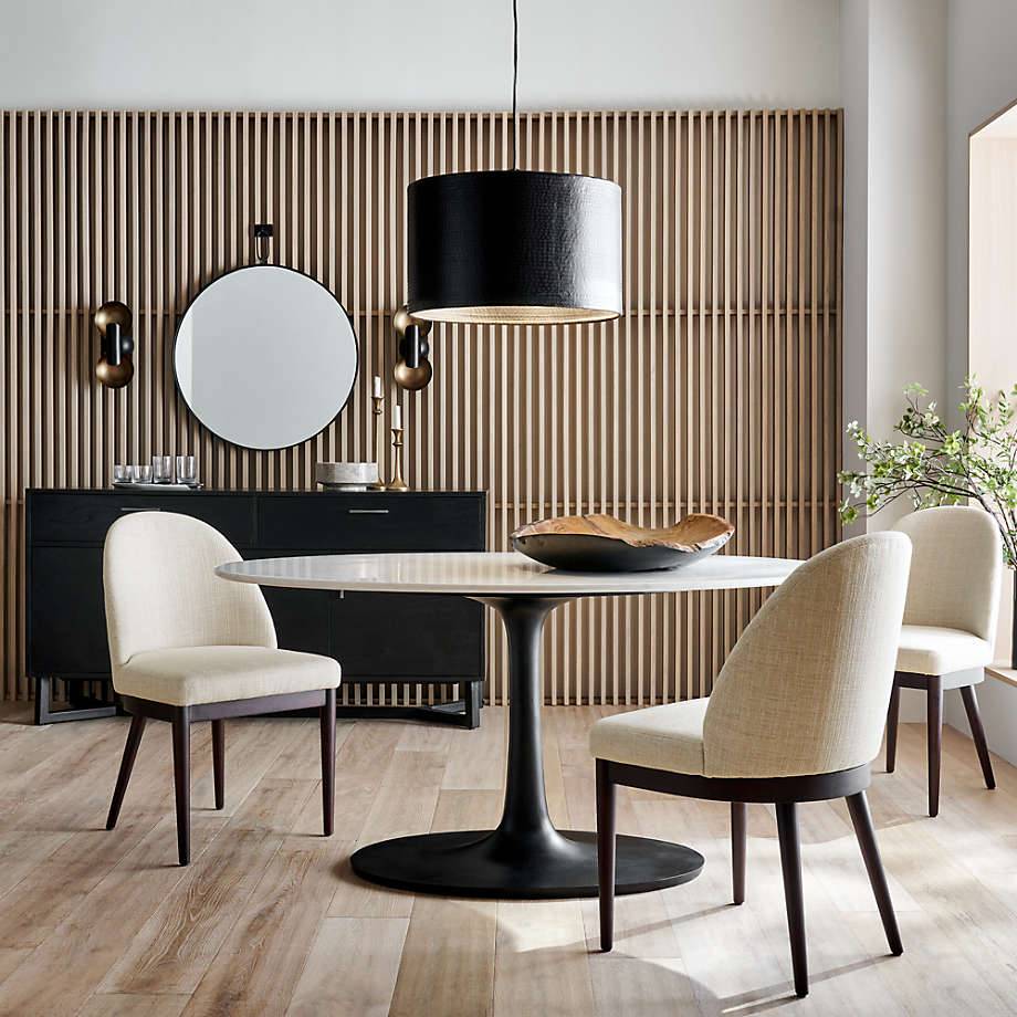 Armless Dining Chair with Arched Backrest