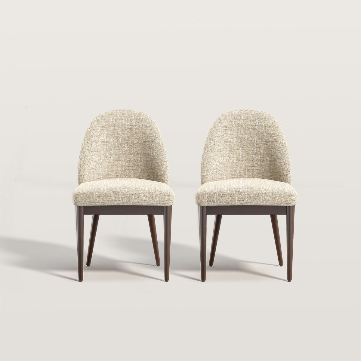 Armless Dining Chair with Arched Backrest