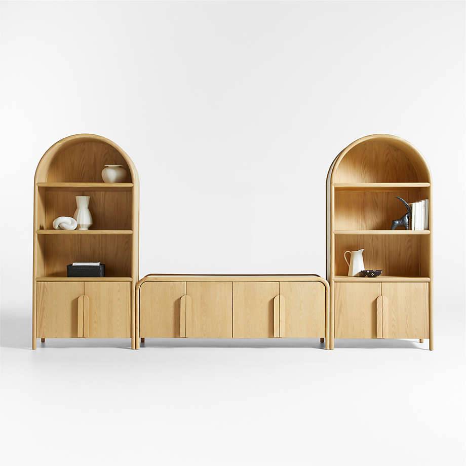 Living Room Large Storage Capacity Media Console Set