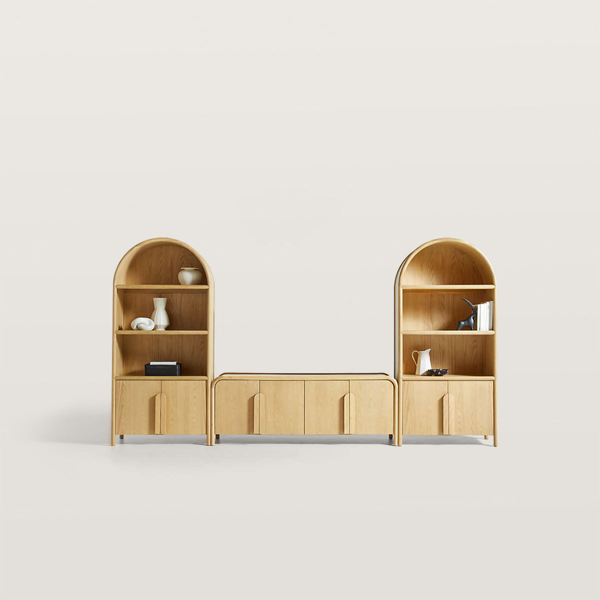 Living Room Large Storage Capacity Media Console Set