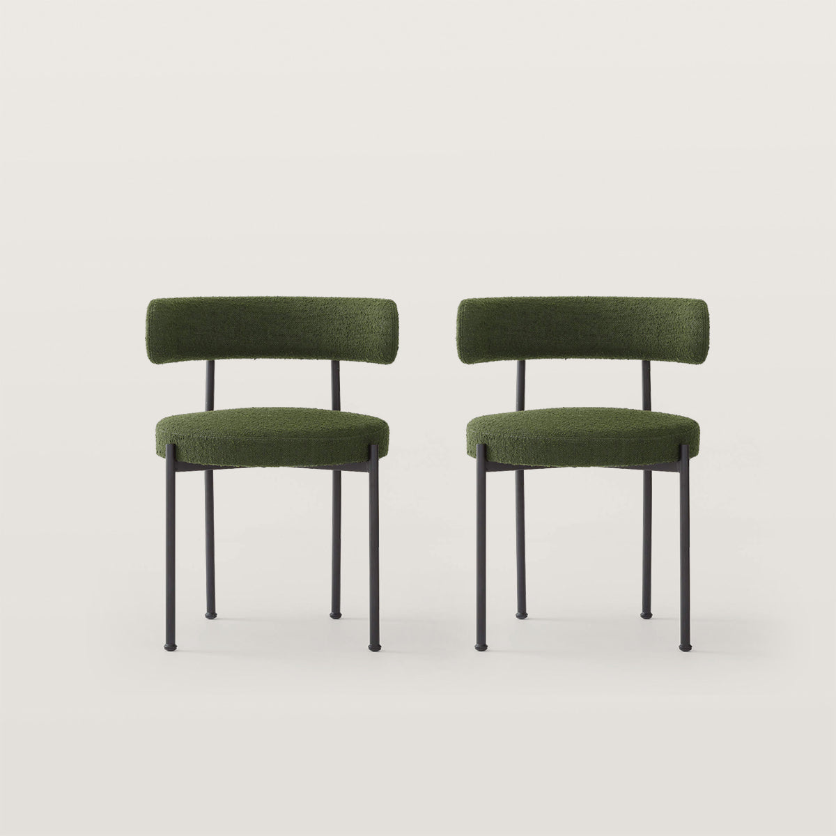 Dining Chair with Backrest and Circular Cushion