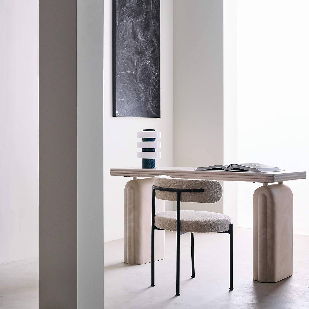 Dining Chair with Backrest and Circular Cushion