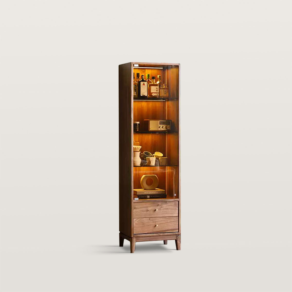 Light Luxury Glass Storage Cabinet Wine Cabinet