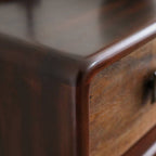 Mid Ancient Style Nightstand 2 Drawer Bedside Table