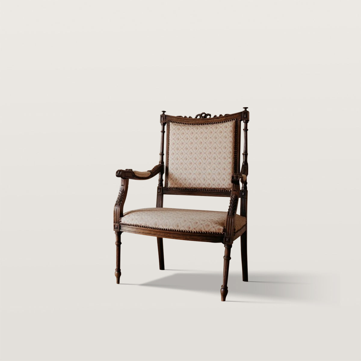 American Countryside Style Carved Leisure Chair