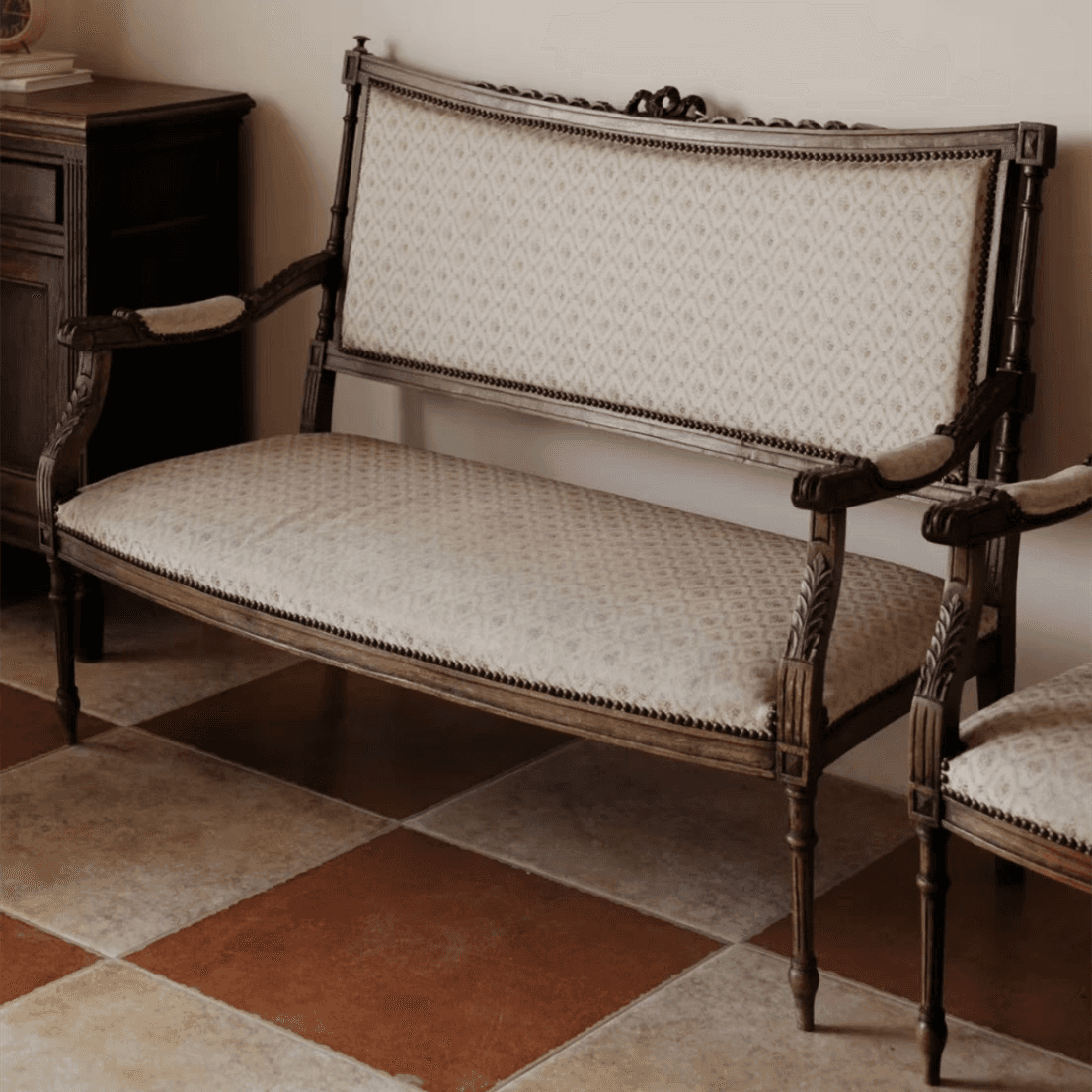 American Countryside Style Carved Leisure Chair