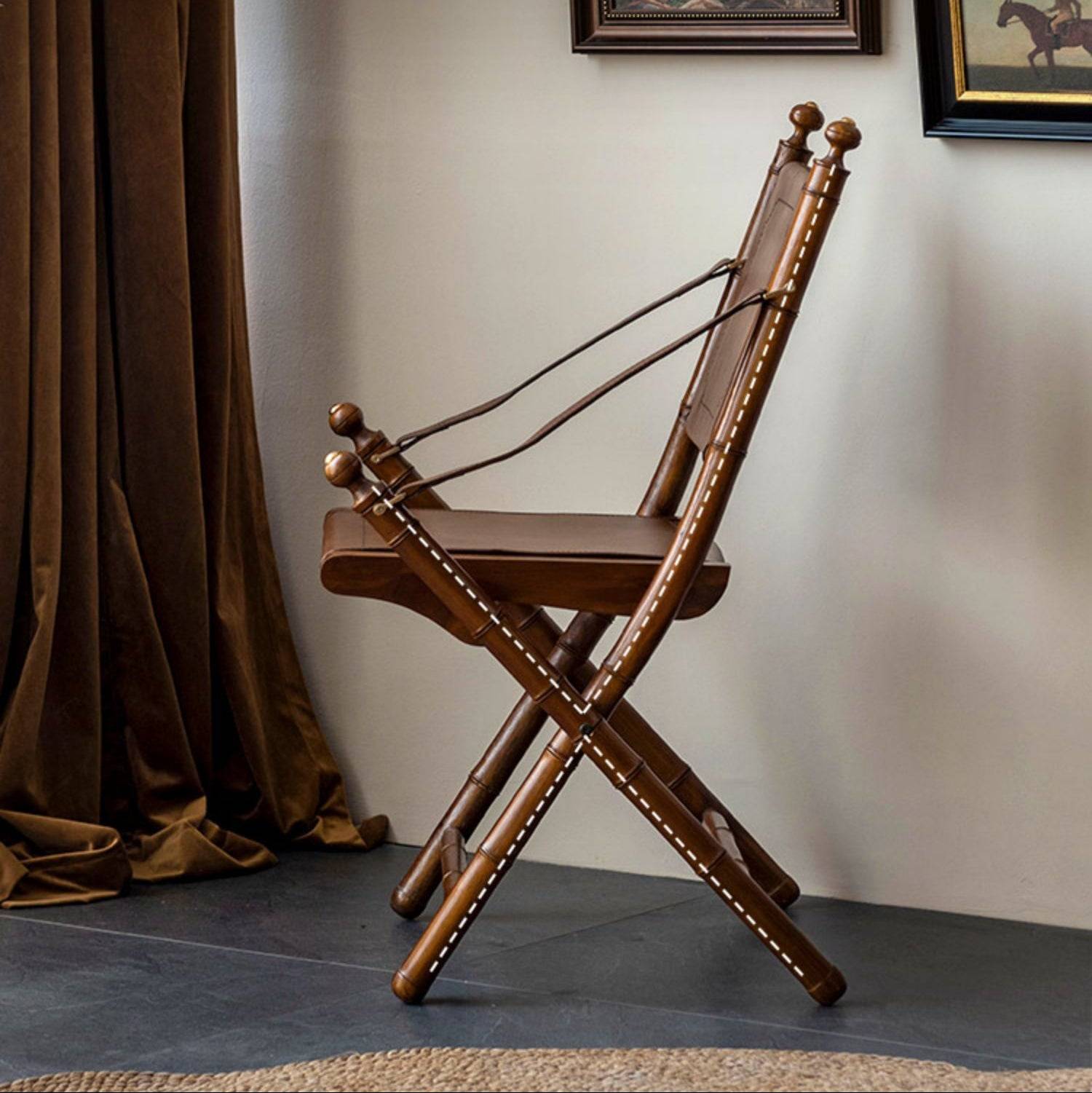 Light Luxury Balcony Leisure Armrest Folding Chair