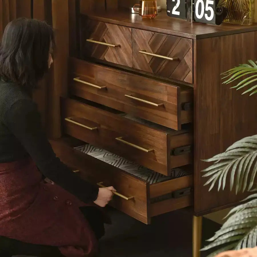 Modern 6 Drawer Dresser Chest of Drawers Storage Cabinet