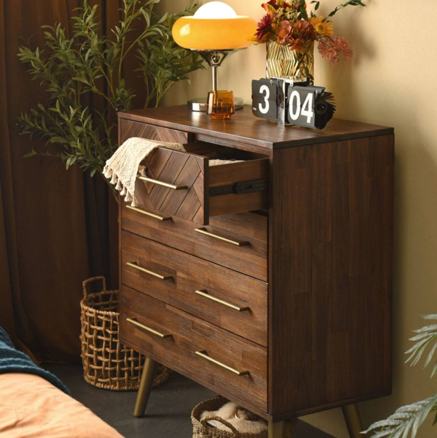 Modern 6 Drawer Dresser Chest of Drawers Storage Cabinet