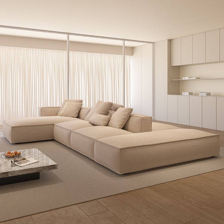 Minimally Styled Frosted Cloth Movable Double-sided Sofa