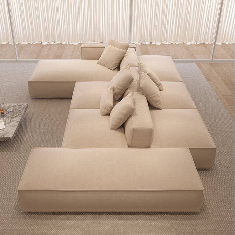 Minimally Styled Frosted Cloth Movable Double-sided Sofa