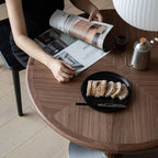 Classical Small Round Table with Stainless Steel Base