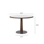 Classical Small Round Table with Stainless Steel Base