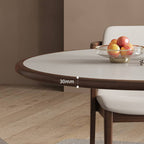 Classical Small Round Table with Stainless Steel Base