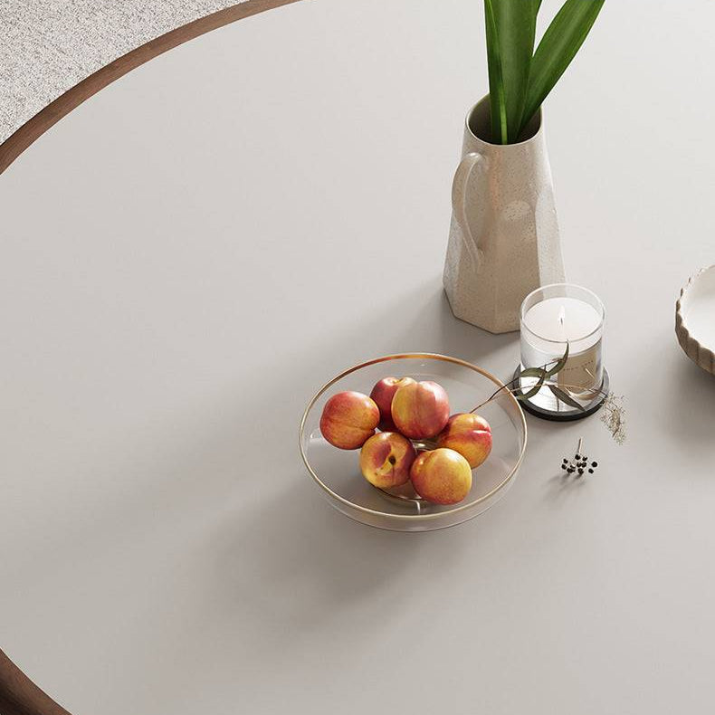 Classical Small Round Table with Stainless Steel Base