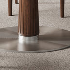 Classical Small Round Table with Stainless Steel Base