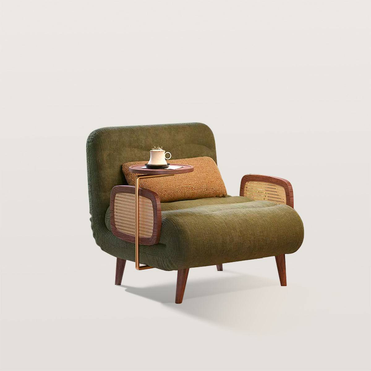 Folding Sofa Bed with Linen Fabric for Living Room Bedroom