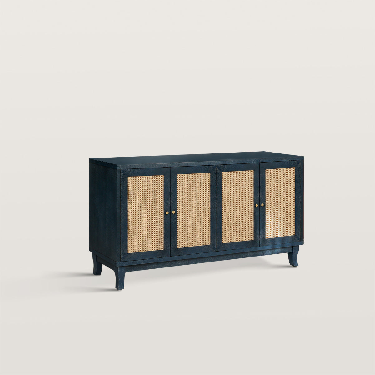 59inch Large Rattan Sideboard Buffet Cabinet with Storage