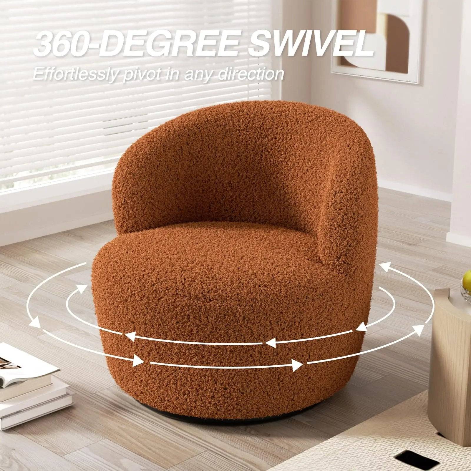 Cozy Modern Barrel Chairs with Soft Padded Armrest