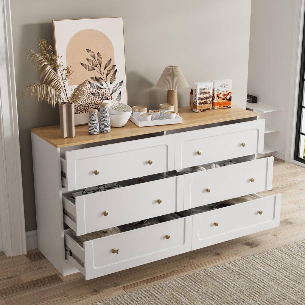 6 Drawers Dresser Chest of Drawers Storage Cabinet